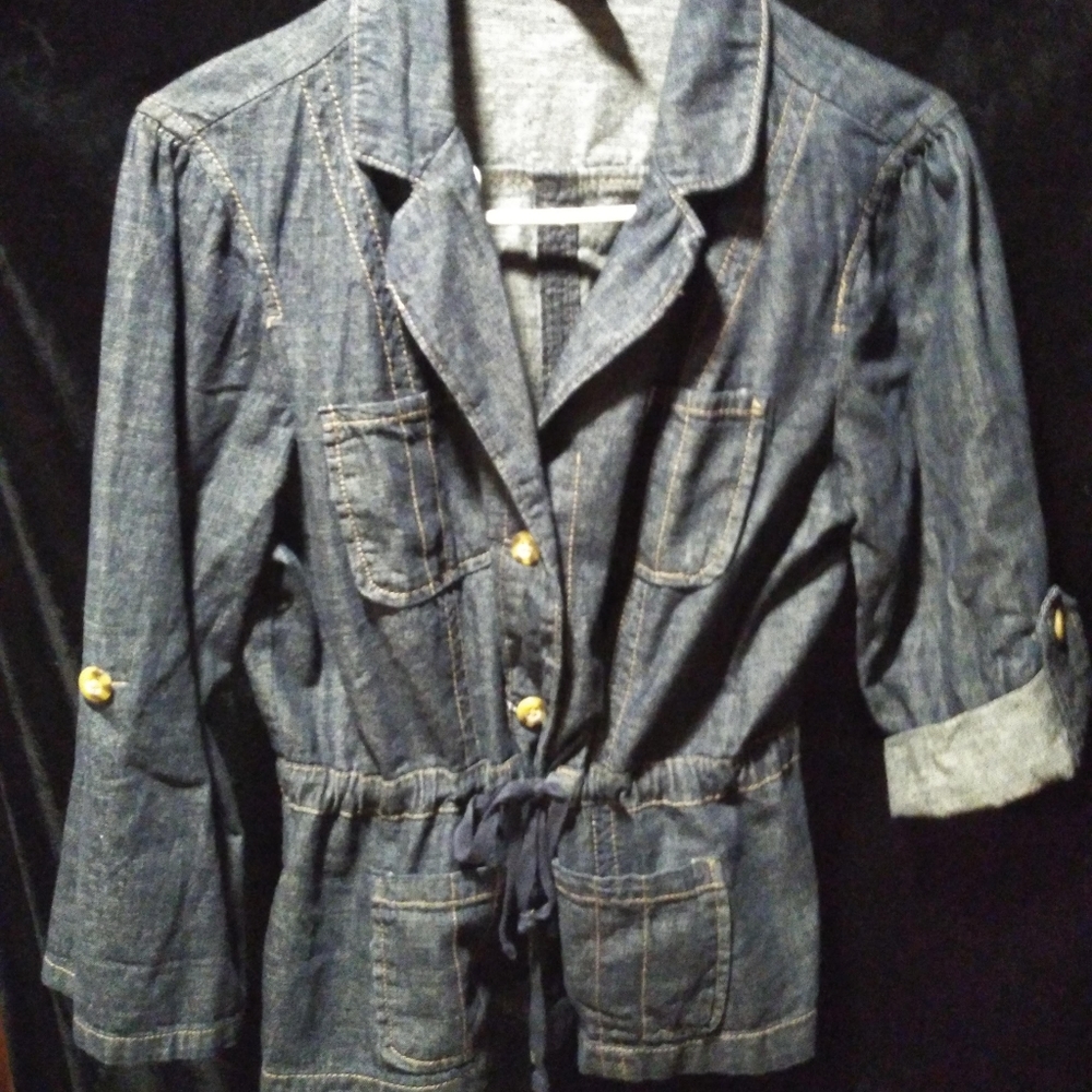 Adorable "French Cuff" denim jacket